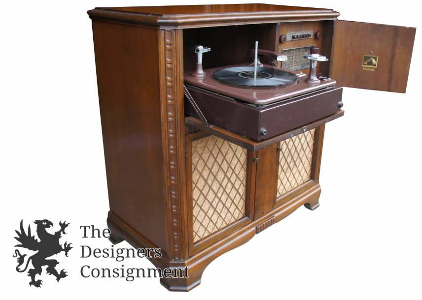 Vtg Rca Victor Phonograph Cabinet Model 51 Av1 Mahogany Finish Tube Radio Ships The Designers