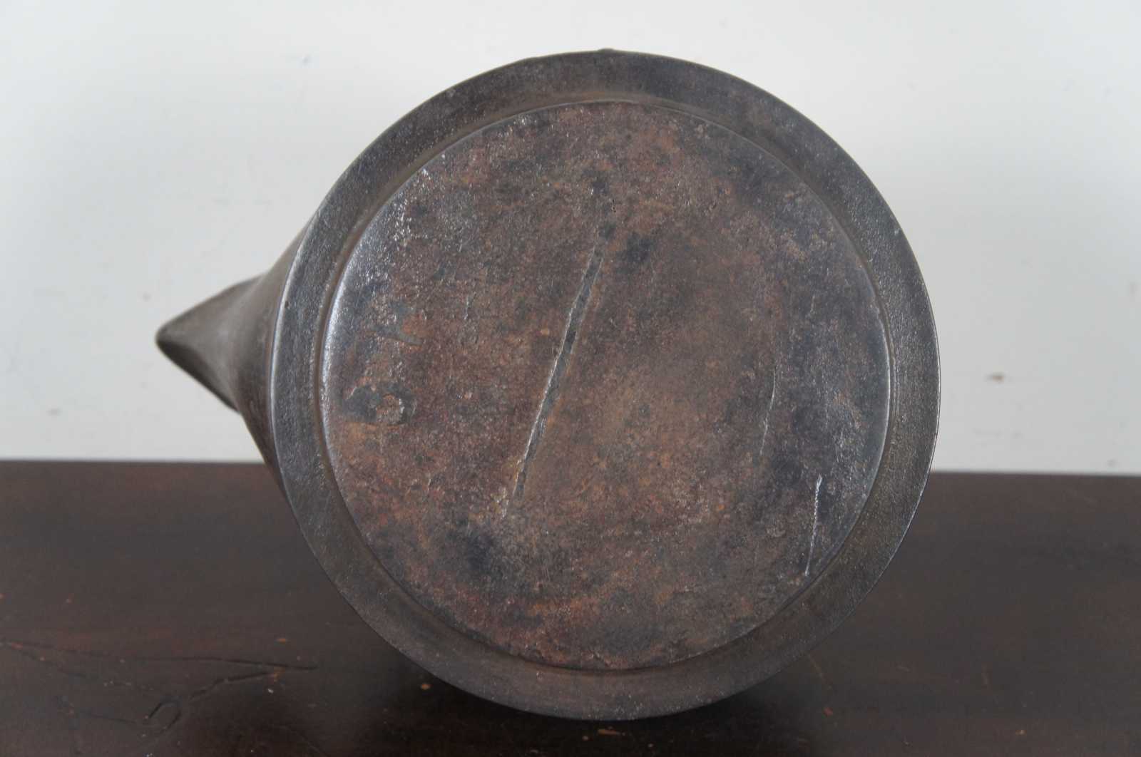 Antique 1800s Cast Iron Chattanooga Star #8 Tea Pot Kettle Swivel Lid Bird  Spout