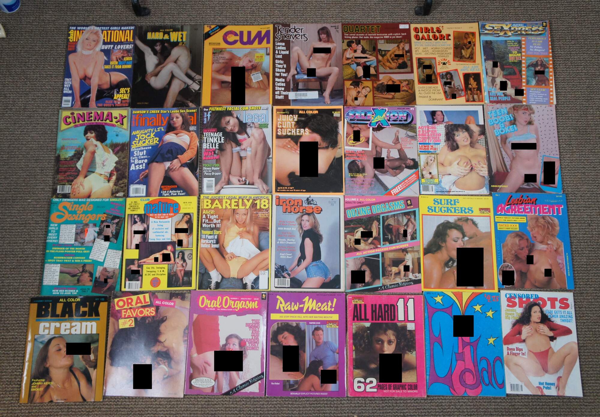 Lot of 254 Assorted Adult Erotic XXX Swinger Connection Porn Sex Magazines